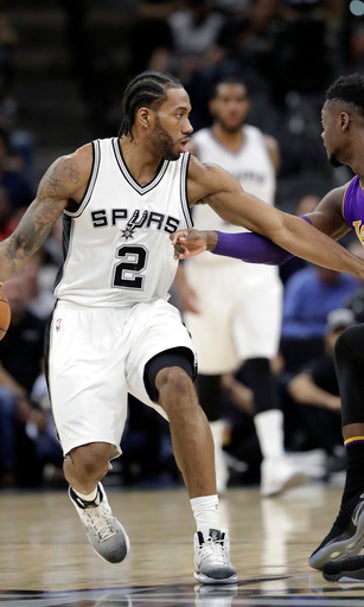Leonard scores 31 points, Spurs rout Lakers 134-94 (Jan 12, 2017)